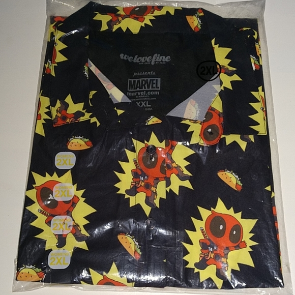 Marvel' Deadpool Kawaii Taco Sleeveless Top NWT - Picture 3 of 8